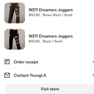 nwt youngla joggers black